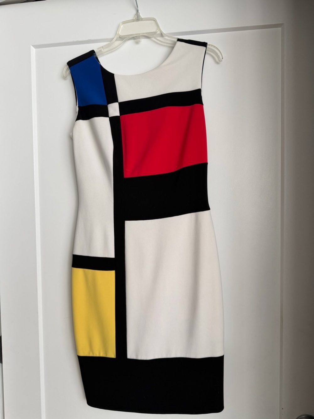 Joseph Ribkoff Colorblock Mini Dress in White, Red, Blue & Yellow